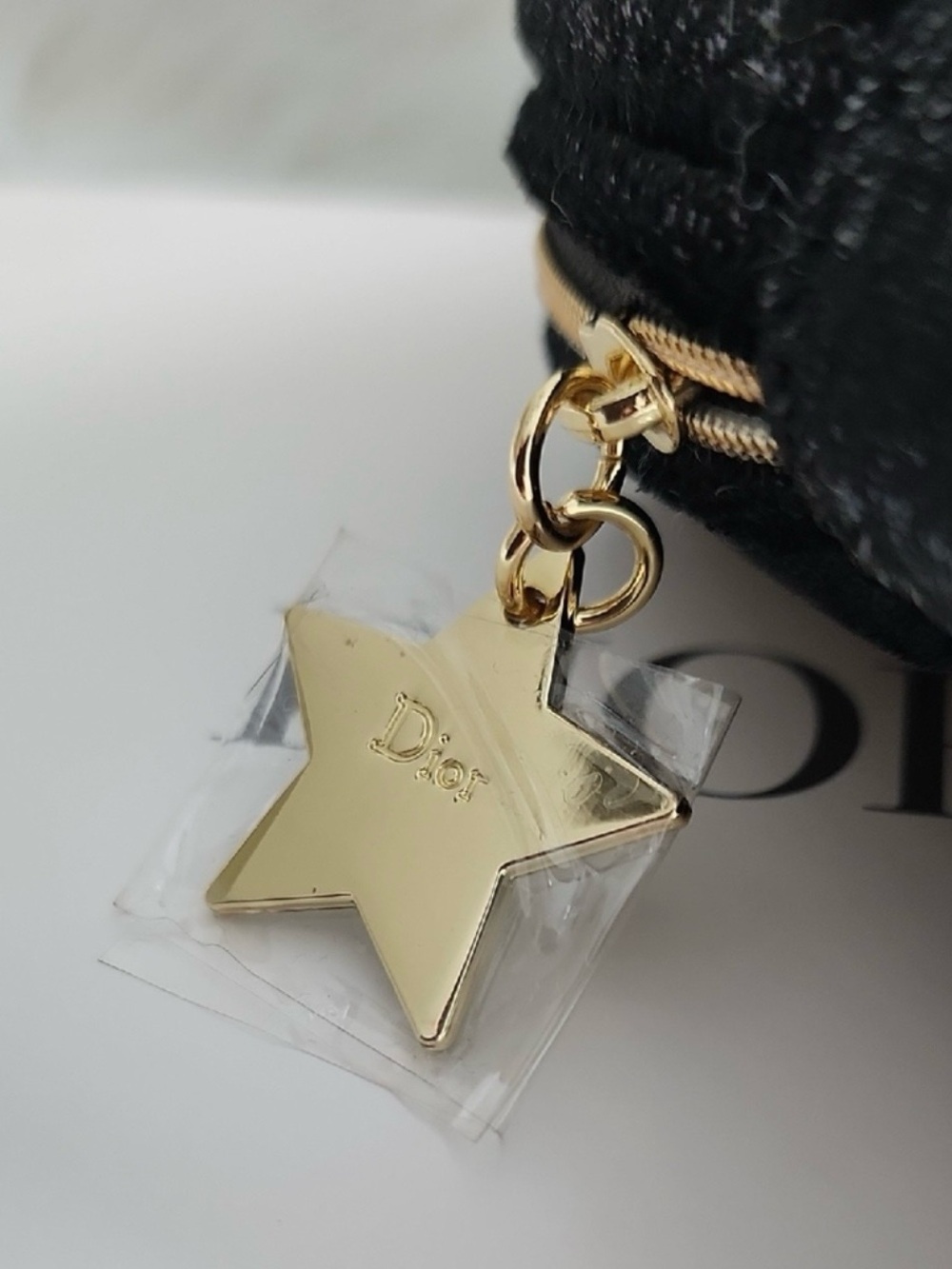 Dior Black Velvet Clutch with Gold CD Emblem - Picture 3 of 6